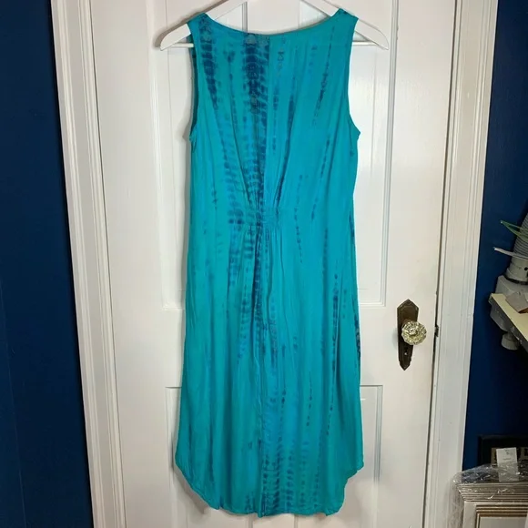 Soft Surroundings Found Paradise Dress Blue Tie Dye Sz XS Petite - Picture 4 of 6